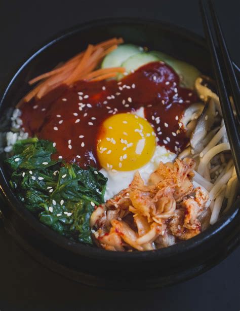 Bibimbap patiekalo ingredientai
