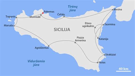 Sicilijos salos žemėlapis