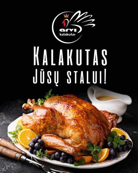 iškeptas sultingas kalakutas ant stalo