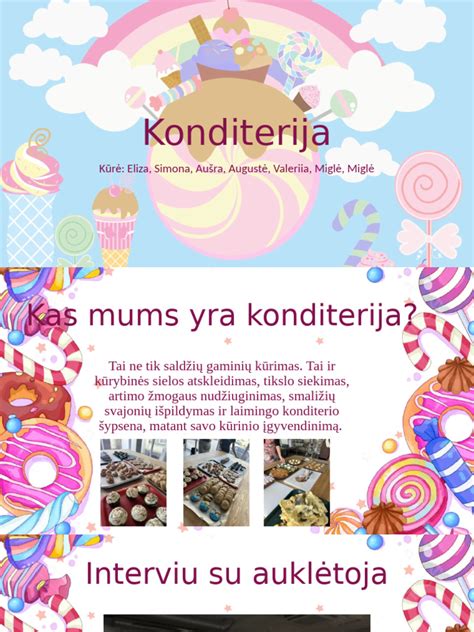 Įvairios konditerijos žaliavos