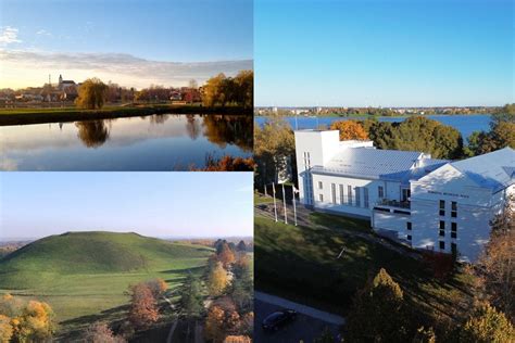 Telšių miesto panorama su Masčio ežeru