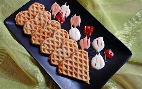Avižinių vaflių patiekimas