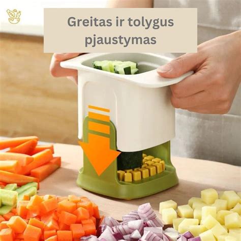 Daržovių pjaustymas kubeliais