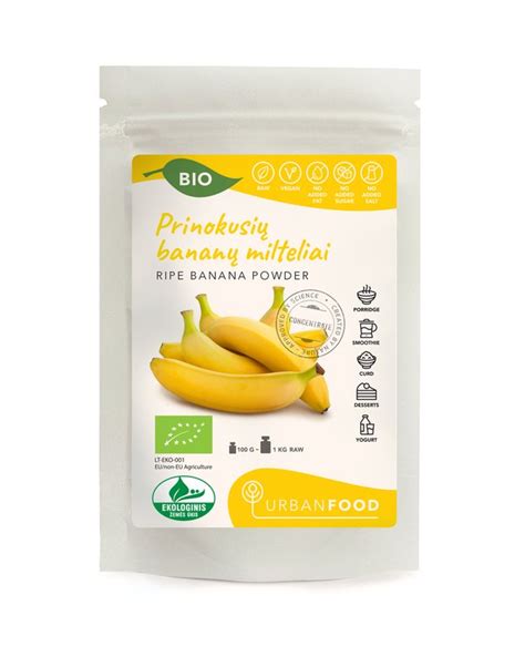 Prinokusių bananų pavyzdys