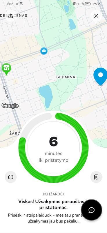Maisto užsakymo programėlės