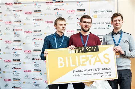 VGTU „Makaronų tiltų“ čempionato dalyvių komandos ir jų kūriniai