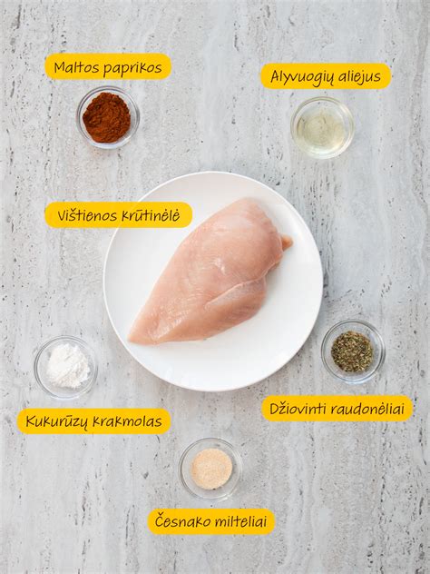 Vištienos marinovimo ingredientai