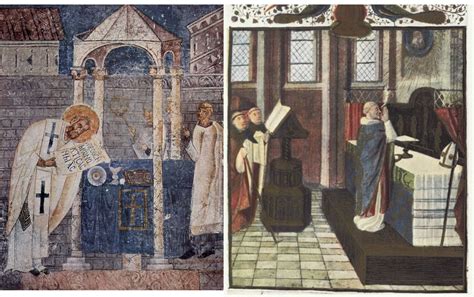 Senovės krikščionių liturgijos duonos laužymo iliustracija