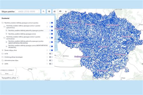 Pristatymo zonų ir picerijų tinklo žemėlapis