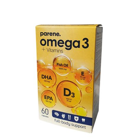 Omega-3 ir D vitaminų infografika