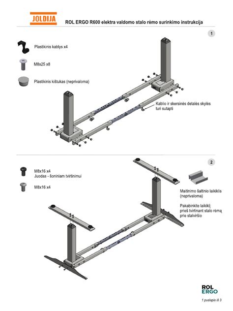 Scheminė torto surinkimo instrukcija