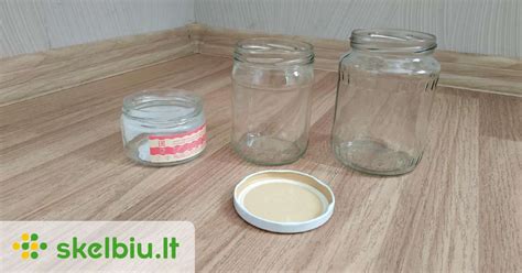 Sterilizuoti stiklainiai ir dangteliai