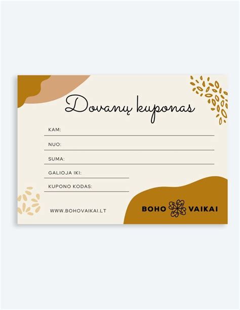 Dovanų kuponai gurmanams