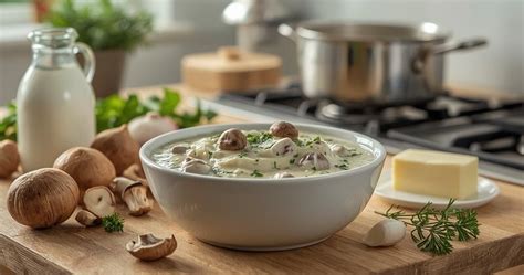 Gaminimo procesas: ingredientai ir paruoštas grybų padažas