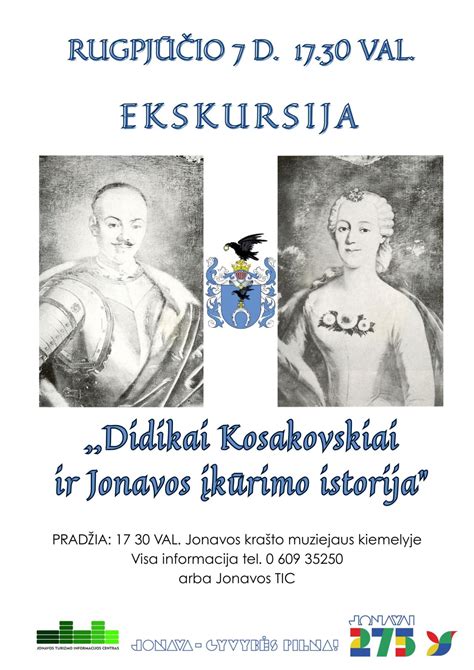 Dominiko Kasakauskio portretas ir Jonavos įkūrimo dokumentas