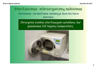 Adžikos laikymas ir sterilizavimas