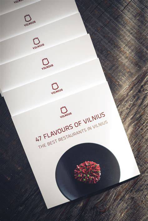 Vilniaus restoranų gido „47 Flavours of Vilnius“ viršelis