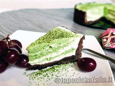 Maskarponės sūrio tortas su Matcha