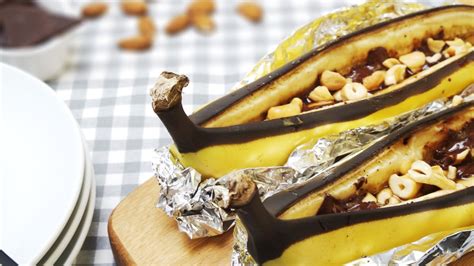 keptas bananas su ledais