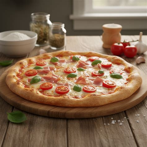 Šviežių ingredientų picos iliustracija