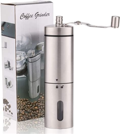 Rankinio kavos malūnėlio naudojimo schema