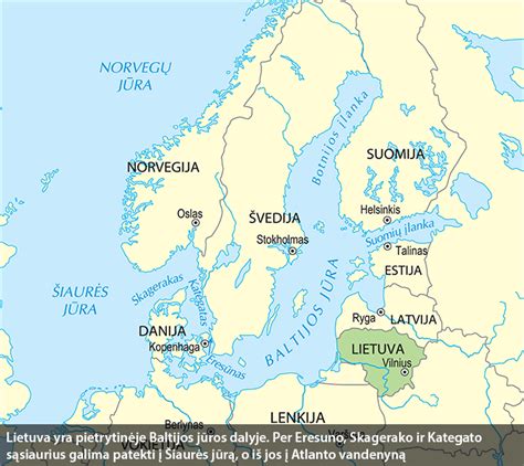 Norvegijos žemėlapis ir geografinė padėtis
