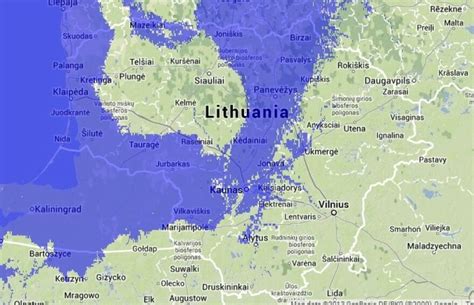 Pasaulinis jūros lygio kilimo žemėlapis
