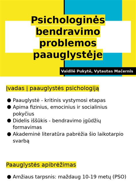 Jaunimo psichologinės problemos