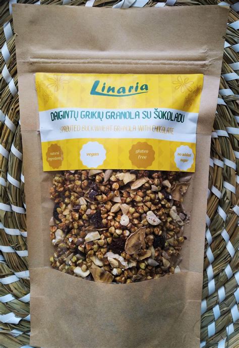Daigintų grikių granola