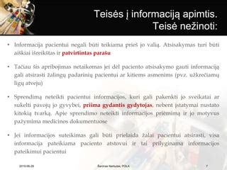 Pacientų teisių ir informacijos apie vaistus apžvalga