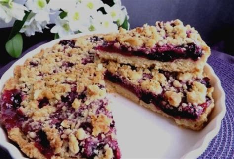 Mėlynių pyrago ingredientai