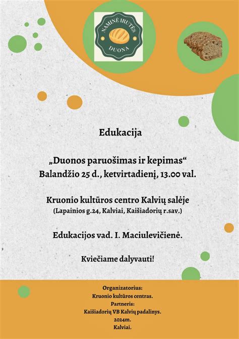 Duonos edukacija ir paroda 