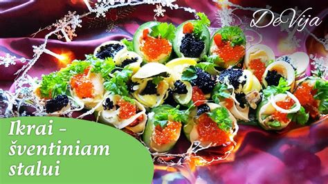 Įvairūs šventiniai užkandžiai furšetiniam stalui