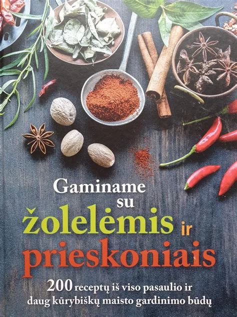 Nuotrauka su verdančiais vėžiais ir prieskoniais