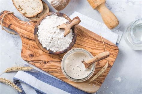Ingredients for sourdough starter