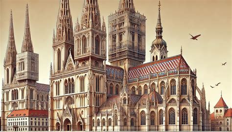 Zagrebo senamiestis su Katedra ir Žemutinio miesto panorama