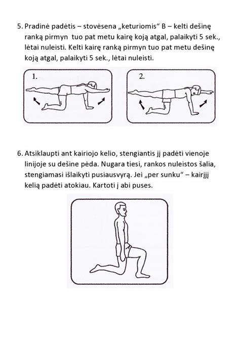 Pusiausvyros ir koordinacijos pratimai