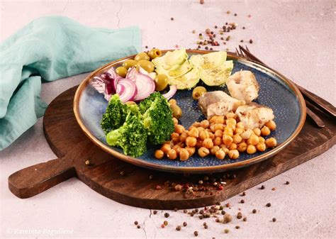 vaikų pietų lėkštė su įvairiais maisto produktais