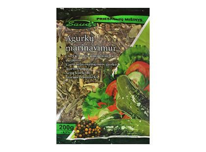 Prieskonių mišinio pakuotė agurkams marinuoti su etiketėmis