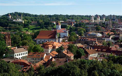 Vilniaus panorama ir senieji stogai