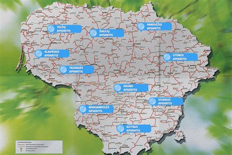 Žemėlapis su 