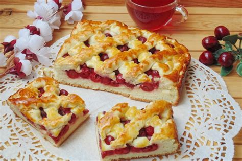 Vyšnių pyragas su riešutais