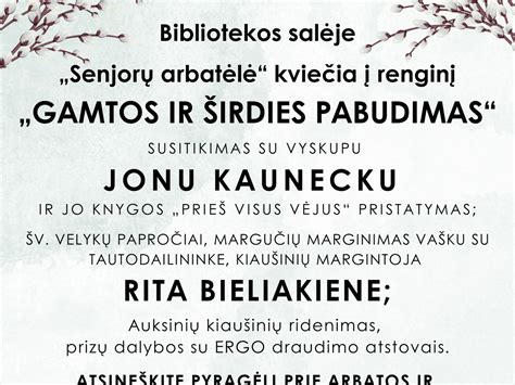 Vėlės ir gamtos pabudimas