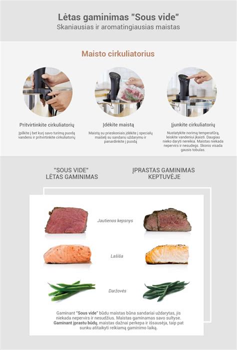 Sous Vide gaminimo prietaiso techninių savybių schema