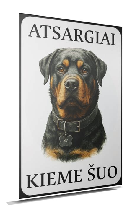 Įspėjamasis ženklas: Atsargiai, pavojingas šuo!