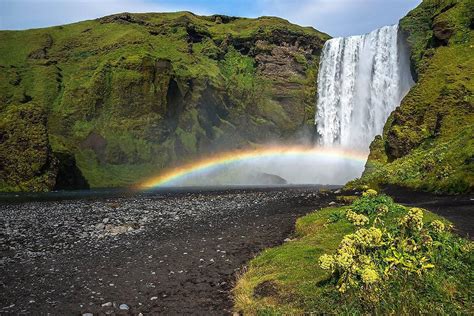 Skogafoss krioklys Islandijoje