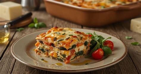 Lazanijos sluoksniai su daržovėmis