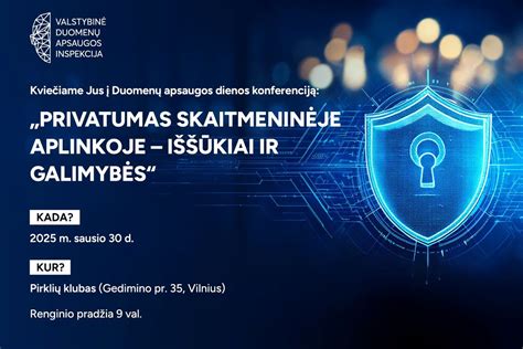 Duomenų apsaugos ir privatumo infografika