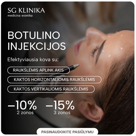 Botulino toksino injekcijos veido srityje