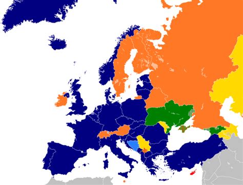 NATO šalių žemėlapis ir Rusijos karinės grėsmės zonos